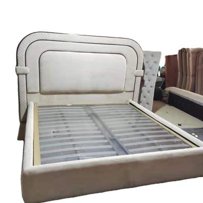 China Other Home Furniture Bed King Size Leather Bed Hot Sale White Leather Luxury Leather Bed for sale