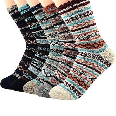 China Antibacterial Wholesale Custom Women's Vintage Style Nordic Wadding Crew Thermal Bumps Cold Feet for sale