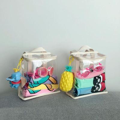 China Casual Korean Children Street Photo Outdoor Snack Toys Transparent Bag Go Out Kindergarten Swimming Backpack School Bag for sale