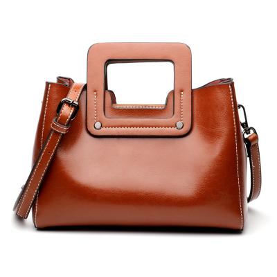 China Custom Classic Fashion Classic Genuine Leather Tote Bag Women Shoulder Handbags Ladies Handbags for sale