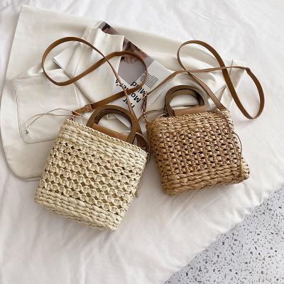 China Wholesale Japanese and South Korean women's new fashion tide leisure 2022 new fashion tide leisure grass shoulder beach tote bag woven bag cross-body bag for sale