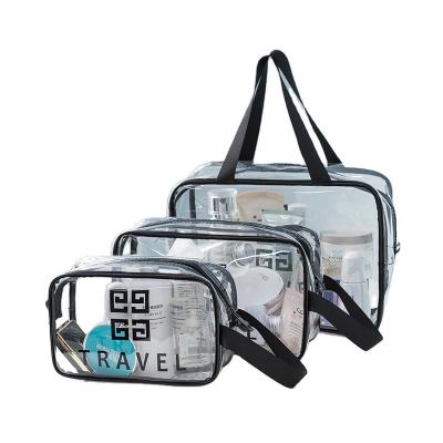 China Fashion Logo Pu Transparent Cosmetic Bag custom-made fashion import and export quality for sale