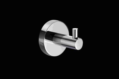 China Round Wall Mounted Bathroom Stocked Brushed Nickel Towel Hook for sale