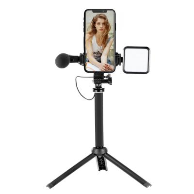 China Mini Ripoint Portable Vlogging Kit with LED Light Tripod Microphone for Smartphone Video Recording for sale