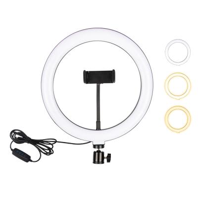 China Ripoint PORTABLE Portable LED Adjustable Selfie Ring Light with Cell Phone Holder Stand for sale