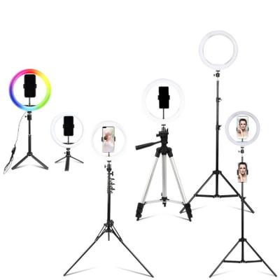 China High Quality Professional PORTABLE LED Ring Fill Light 10 12 14 inch Selfie RGB Ring Light for sale