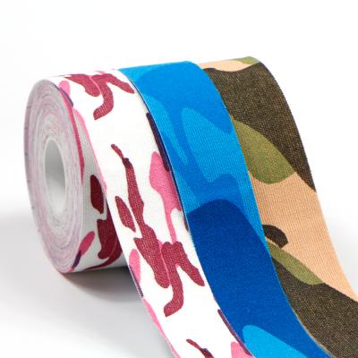 China Athletic Tape Eastinear OEM ODM Camouflage Muscle Sports Tape Waterproof Elastic Physiotherapy Wrap Bandage Stretch Kinesiology Strapping Tape for sale