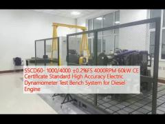 SSCD60- 1000/4000 ±0.2%FS 4000RPM 60kW CE Certificate Standard High Accuracy Electric Dynamometer Test Bench System for Diesel Engine 