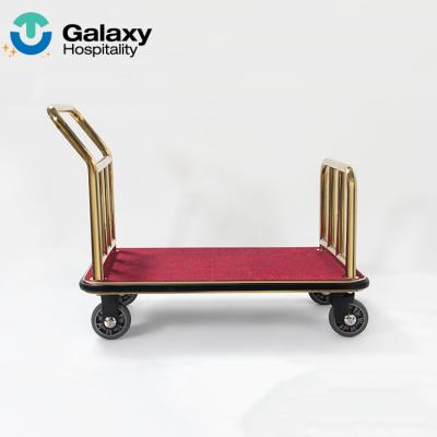 China Wholesale High Quality Durable Stainless Steel Hotel Luggage Lobby Trolley Trolley Wheels for sale