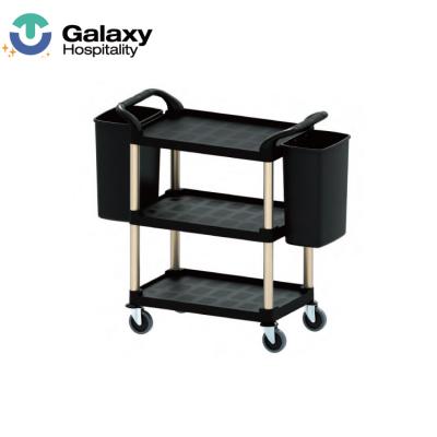 China Eliya Catering Hotel Kitchen Restaurant Serving Cart Durable Plastic Dish Collect Cleaning Trolley for sale