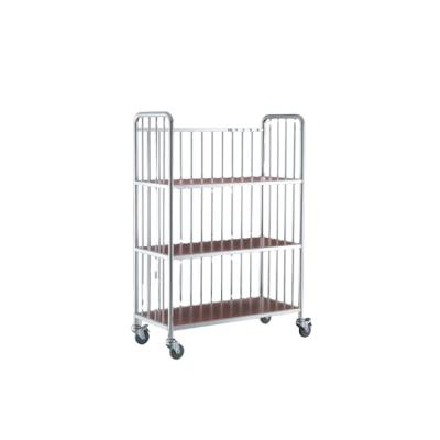 China Durable China Factory Wholesale Mobile Serving Cart 4-Wheels Hotel Laundry Cart for sale