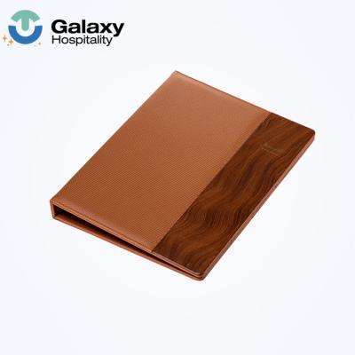 China Radisson Brunei Darussalam Eco-friendly Leather Hotel Digest With Ring Binder for sale