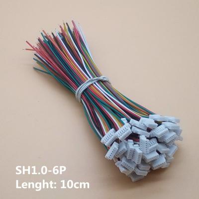 China PCB Connector Boarding And Handling 1.0 Cable Connector DIY SH1.0 JST 6 Pin Electronic Line Single Connect Terminal Socket 28AWG 10cm for sale