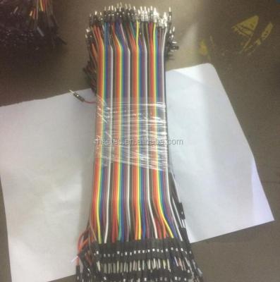 China Aerial Dupont Cables Male To Female/Female To Female/To Male To Male Jumper Wire 20CM Color 40P Ribbon Breadboard Cable 2.54mm Pitch for sale