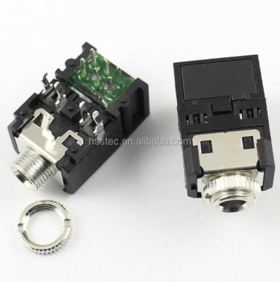 China Automotive 3.5mm 1/8 Pin Female 11 Audio DIP Connector Stereo Earphone Jack PJ306BM for sale