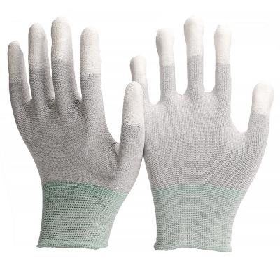 China FINGER COATED ESD Gloves Without Coating, Lint Free Gloves, Cleanroom Gloves for sale