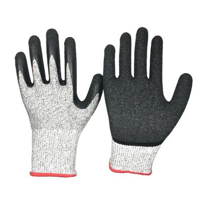 China Anti-oil Resistant Level 5 Cutting Anti-Cut Gloves Latex Coated Gloves Safety Working Gloves for sale