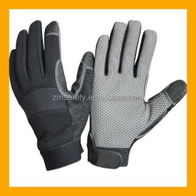 China Palm Dotted Leather Working Glove Best Price Anti Slip Palm Dotted Promotional Mechanic Safety Work Gloves Leather Working Gloves For Hand Protection for sale