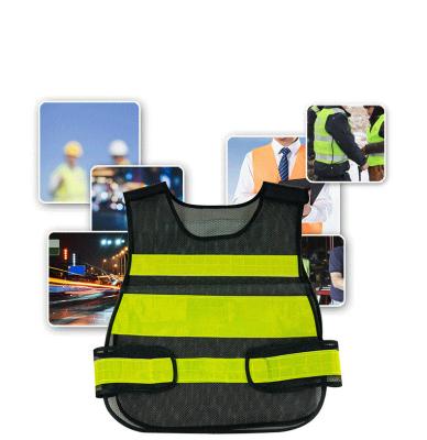 China High Visibility Vest Jacket Breathable Reflective Tape Mesh Fabric Construction Security Safety / Invest Reflective Clothing for sale