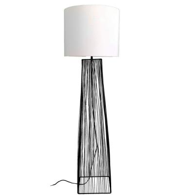 China Modern Metal Luxury Decorative Modern Nordic Painting Cloth Lampshade White Floor Lamp for sale