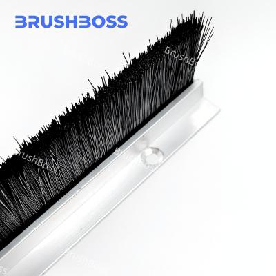 China PA6 NYLON PLASTIC dustproof pp STRIP BRUSH FOR GARAGE ROLLER DOOR BRUSH SEAL for sale