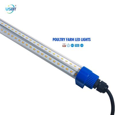 China Poultry T10 12VDC 18W 24W led chicken farm tube lighting dimmable tube light IP67 agriculture pourtry led lights dimmable system for sale