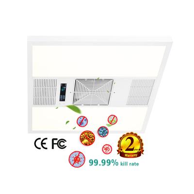 China Modern 365nm 595*595 air purification uv-c sterilization system led ceiling light air purifiers for restaurant schools for sale