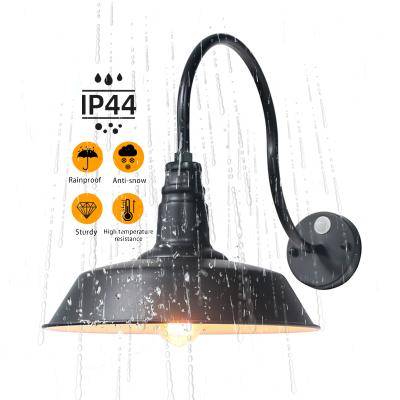 China Modern Outdoor Waterproof IP44 E27 Led Goose Neck Barn Light Wall Lamp for sale