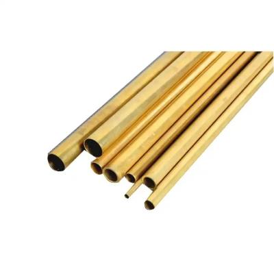 China C26000 6000mm  Yellow Coated Copper Pipe 4mm Od Brass Tube For Construction Decoration for sale