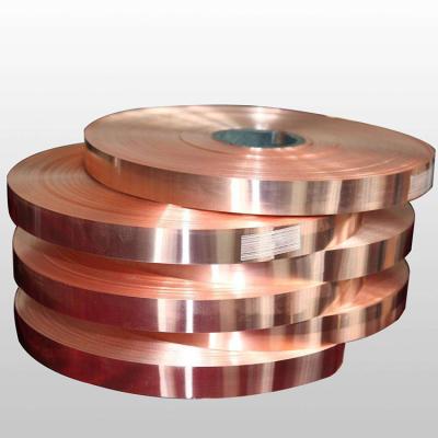 China 99.99% Pure Copper Strip Coil Smooth T1 T2 0.1mm C2100 C2200 C2400 for sale