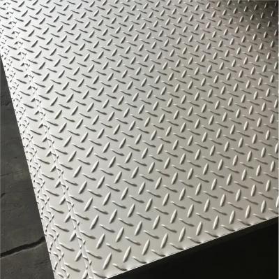 China Customize Diamond SS Steel Sheet Embossed Checkered Stainless Plates 0.3mm 300Series for sale