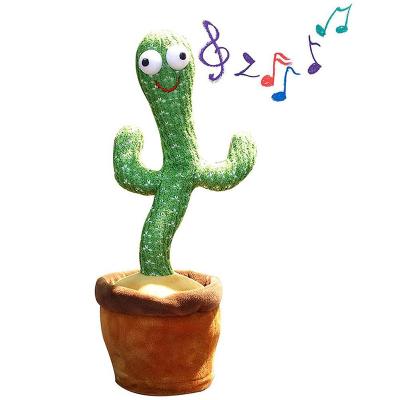 China Hot Dancing In The Amazon Custom Soft Flowerpot Twisting Sound Doll Singing Music Toy Dancing Cactus Electron Plush Toy for sale