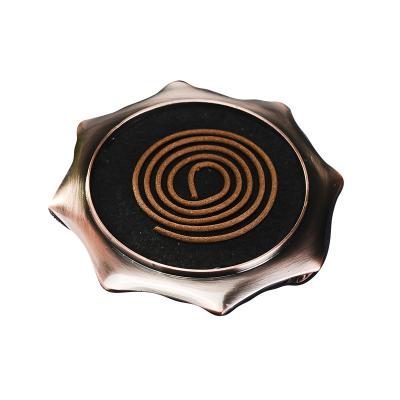 China Chinese Incense Online Wholesale Bronze And Copper Zinc Alloy Electroplate Five-Blessings Incense Coil Burner for sale