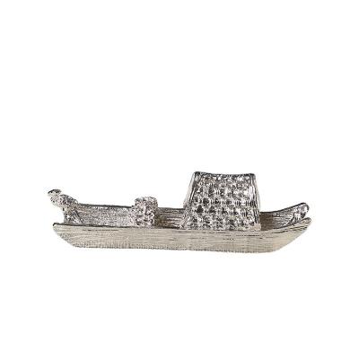 China Chinese Incense Outstanding Quality Mini Vintage Alloy Metal Fishing Boat Incense Stick Holder for sale