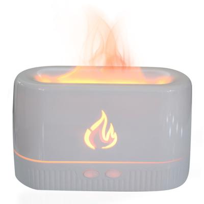 China 3D Flame Night Light How to Use Mini Portable USB Essential Oils Car Aroma Flame Diffuser Humidifier for sale