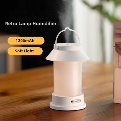 China Color Changing LED Light Up Best New Amazon Hot Selling 400ml Retro Lamp USB Aroma Air Diffuser Creative Humidifier for sale