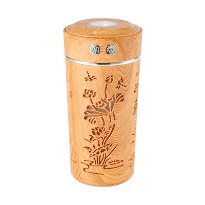 China Smell Comfortable Wood Grain Small Smart Mist Best Service OEM Support Essential Oil Aroma Air Diffuser Cool Humidifier for sale