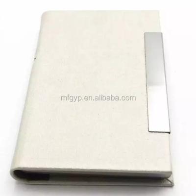 China 2016 fashion excellent quality white leather namecard holder for sale