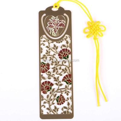 China Classic China Gold Plated Chinese Style Metal Bookmark for sale