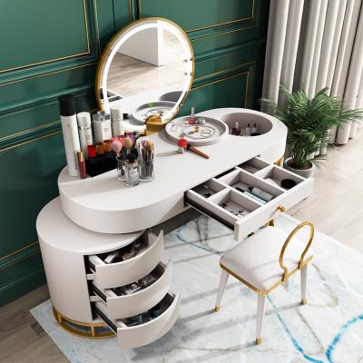 China Other Luxury Dressing Table Mirror Dresser With Luxury Mirror Make Up Wooden Table Drawer Dresser for sale