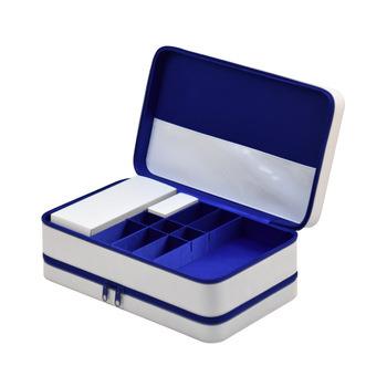 China Small Jewelry Storage Case Luxury Gift Boxes Travel Jewelry Organizer Two Drawers Jewelery Box for sale