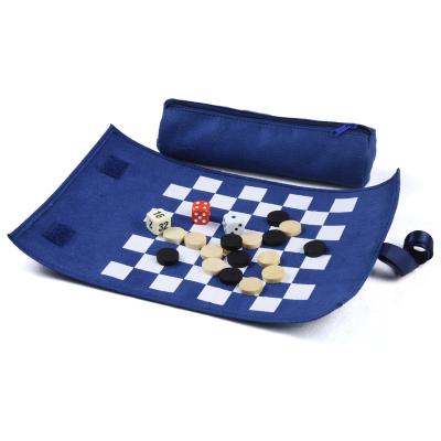 China Dongguan-pinkstore Wholesale Wooden Backgammon Sets Luxury PU Leather Backgammon Wrap With Chips for sale