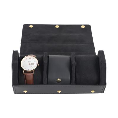 China Stylish Custom Luxury Leather Fashionable Watch Boxes PU Watch Case Package LOGO Printing for sale