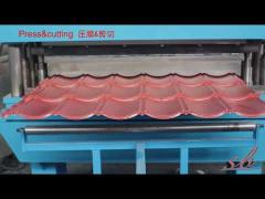 Hydraulic Tile Roll Aluminum Forming Machine 2-4m/Min 40GP Container