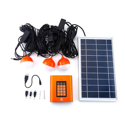 China JUA Home Energy PAYGO Off Grid Prepaid Solar Home System Pay As You Go Solar Home Lighting Kit with 3 Lights and Mobile Charging for sale