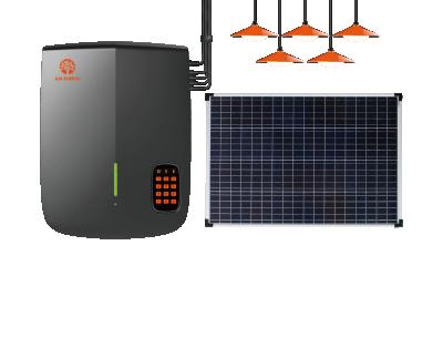 China JUA Energy PAYG dc 24 inch TV system home rechargeable solar powered home for Africa for sale