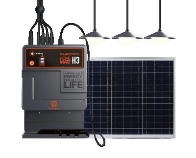 China Mini Solar Home Lighting System Indoor Solar Power Panel Light with 3 LED Bulbs for sale