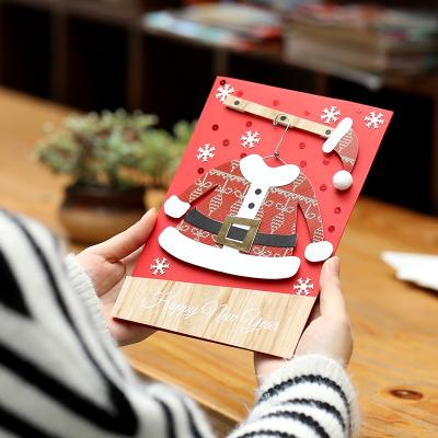 China New Europe Style DIY Merry Christmas Festival Greeting Card Handmade Custom 3d Pop Up Cards for sale