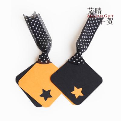 China Europe Halloween Square 7x7 Star Thickened Art Paper Custom Heart Funny Bookmarks With Props for sale