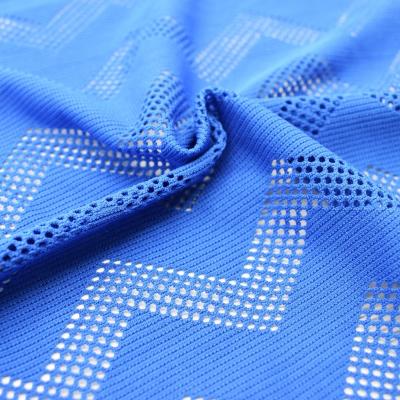 China 90%Polyester 10%Spandex Breathable Weft Knit Jacquard Mesh Fabric Elastic For Swimwear Bikini for sale